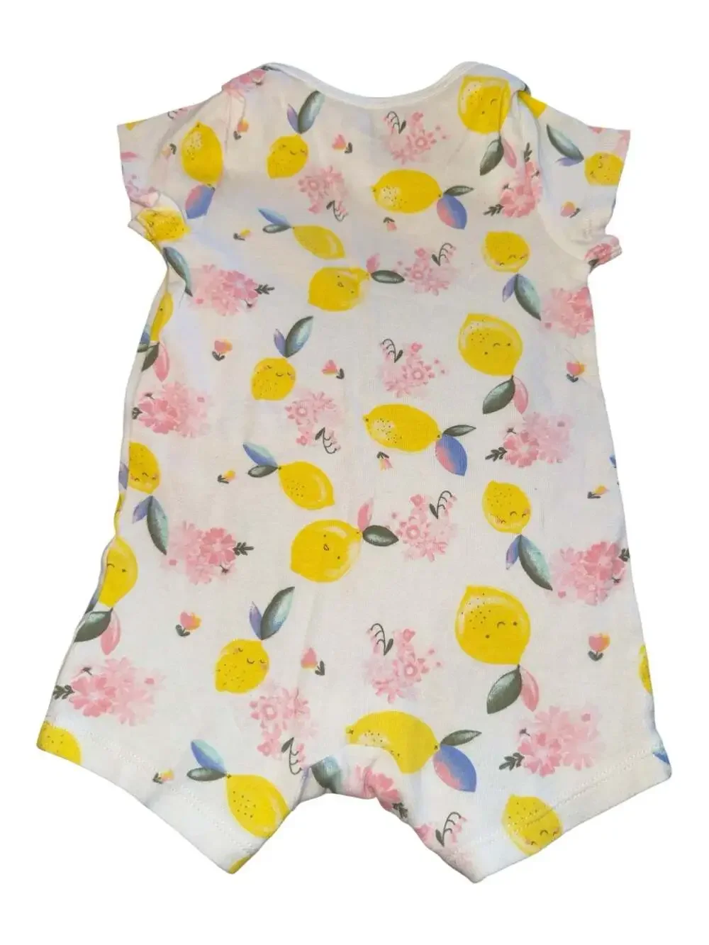 Old Navy Baby Short-Sleeve Lemon and Floral Print Romper